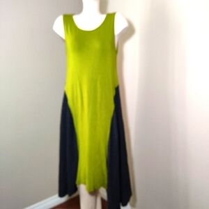 ZEABERG Pea green Black A-line Maxi Dress 1 S